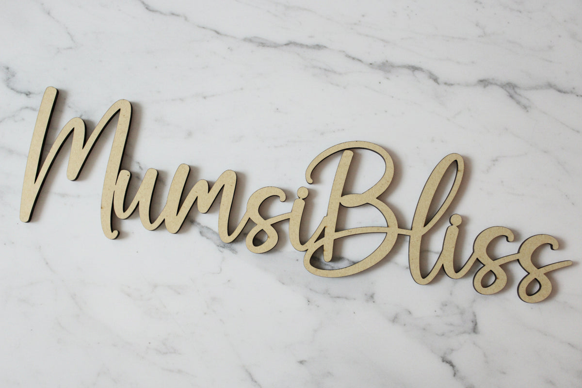 Personalized Laser Cut Wooden Name Sign