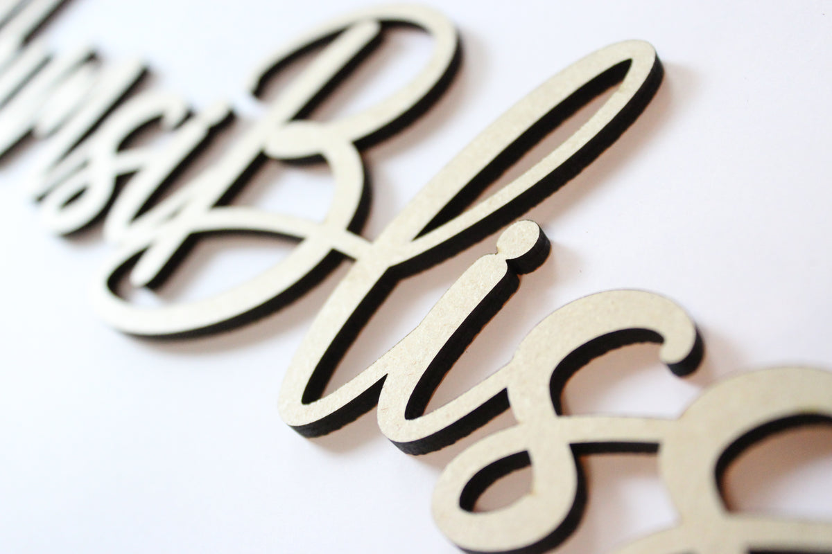 Personalized Laser Cut Wooden Name Sign