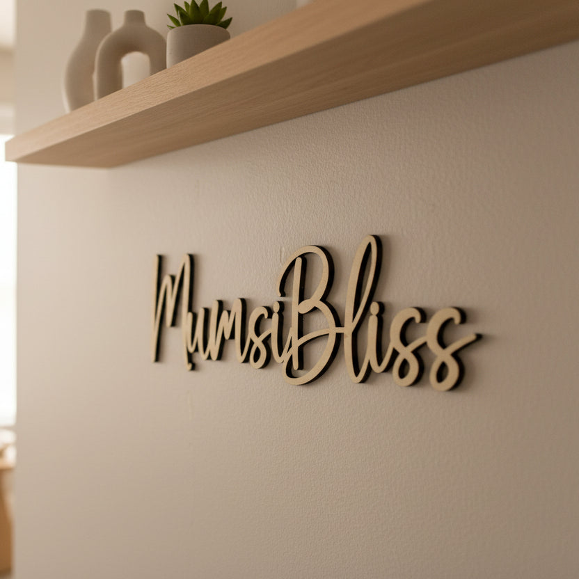 Personalized Laser Cut Wooden Name Sign