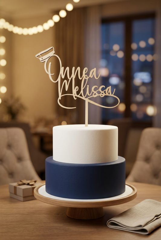 Personalized Name Graduation Cake topper