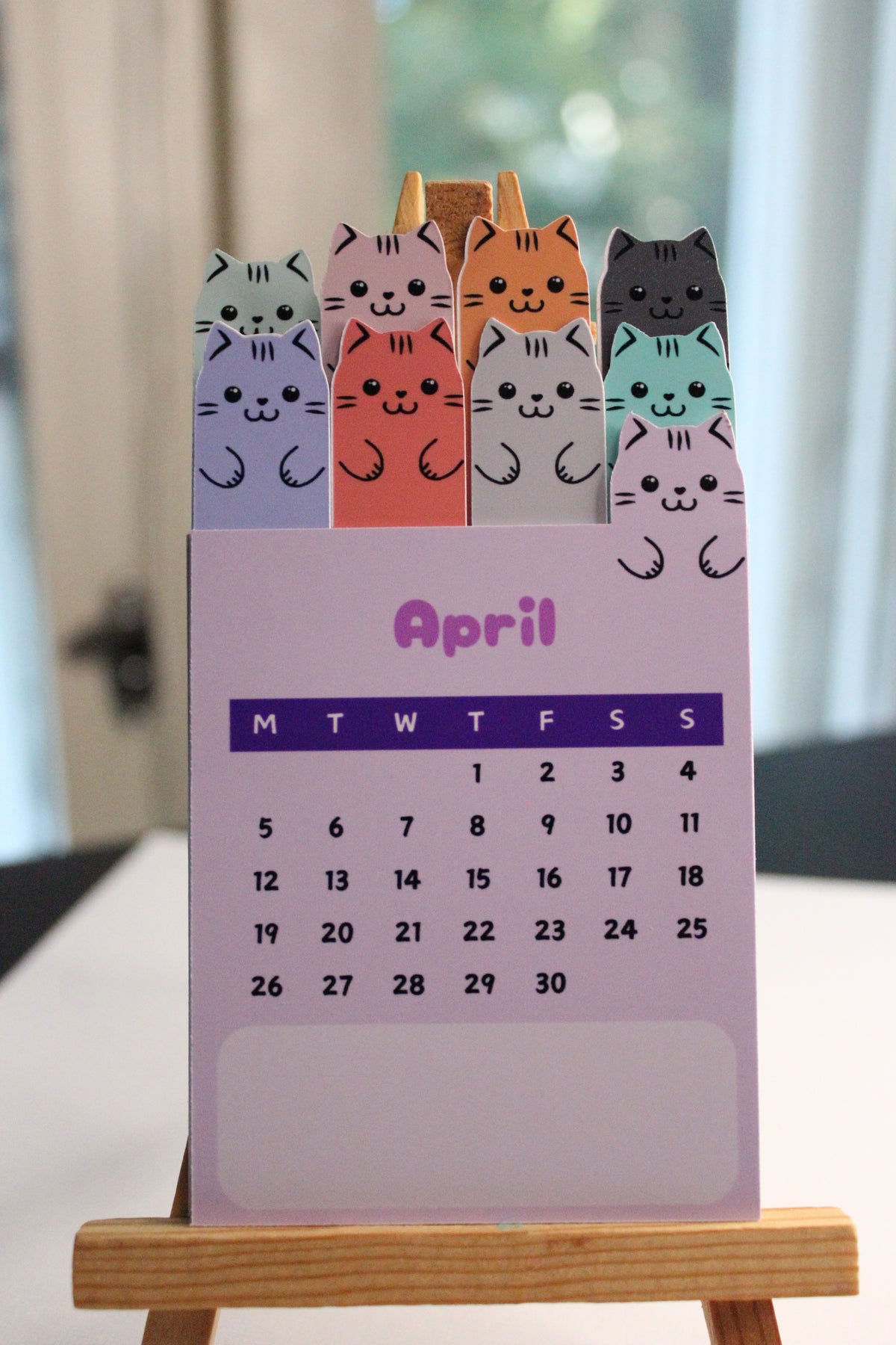 cute cat mini desk calendar