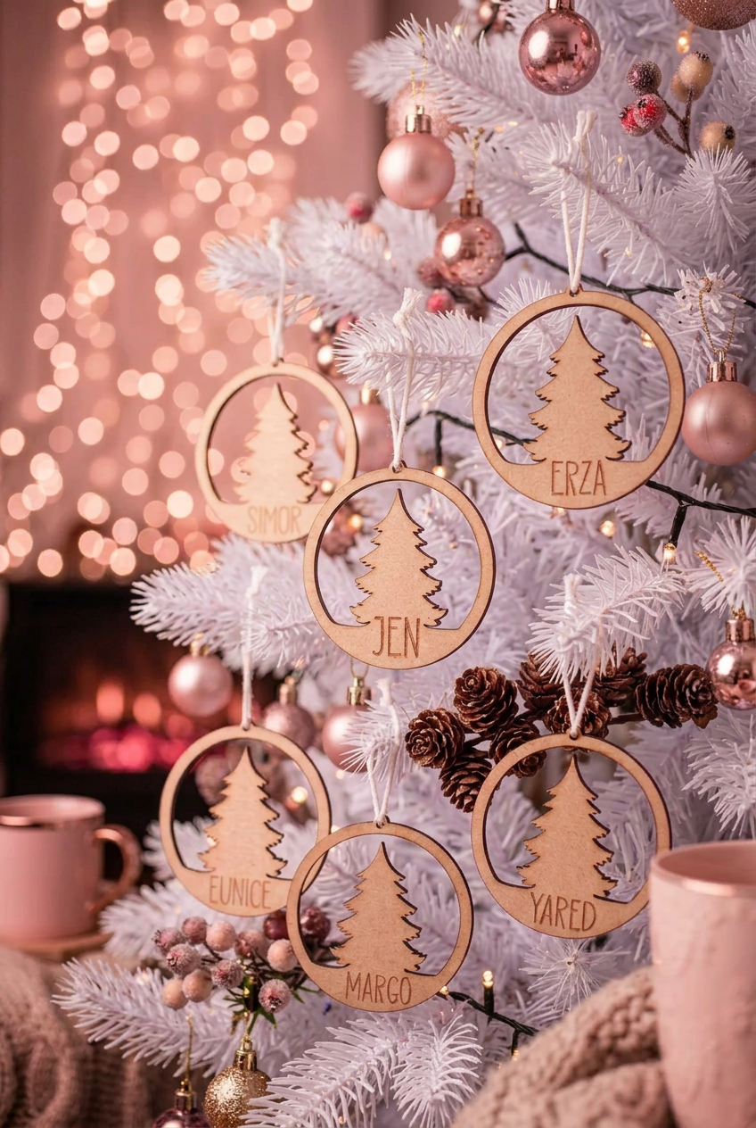 6 pcs Personalized Name Christmas Ornament