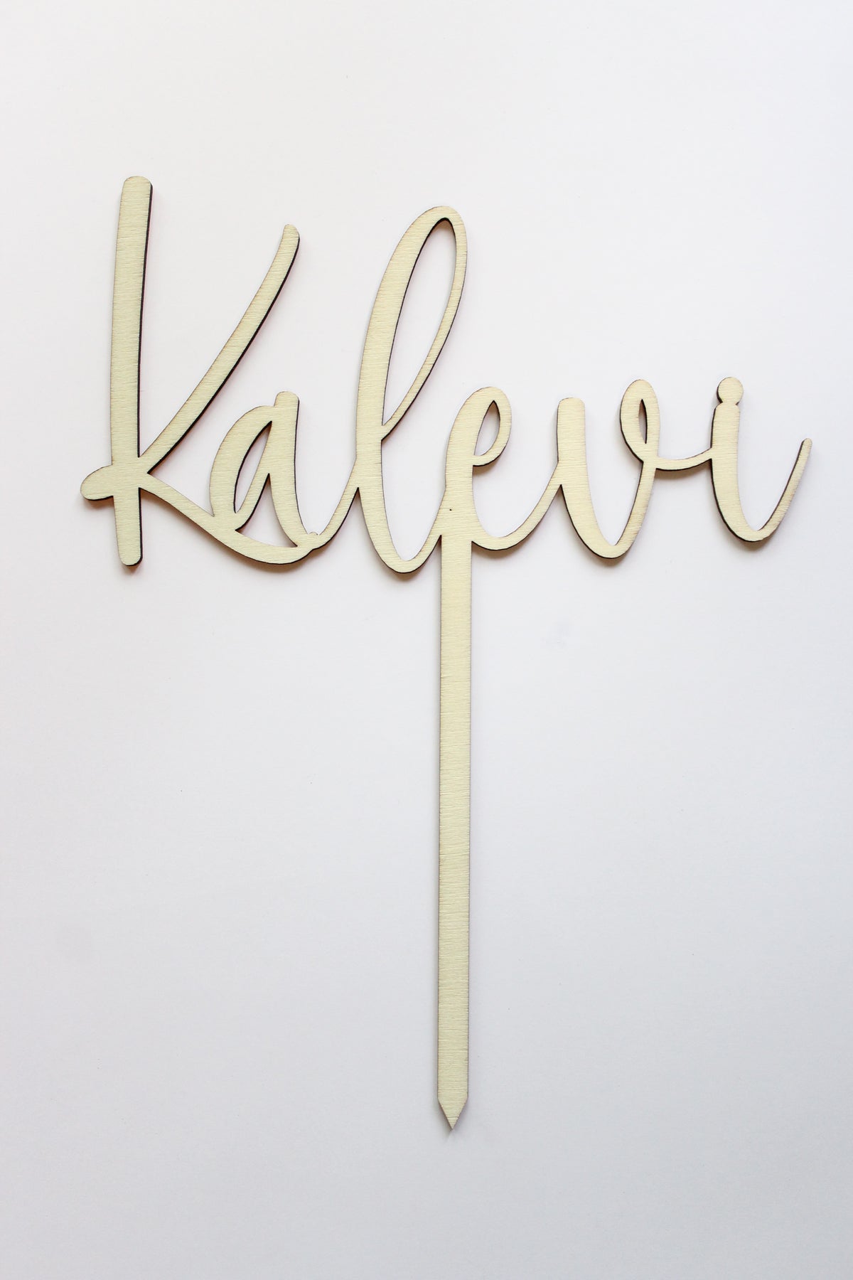 Personalized Name wooden Cake Topper cursive