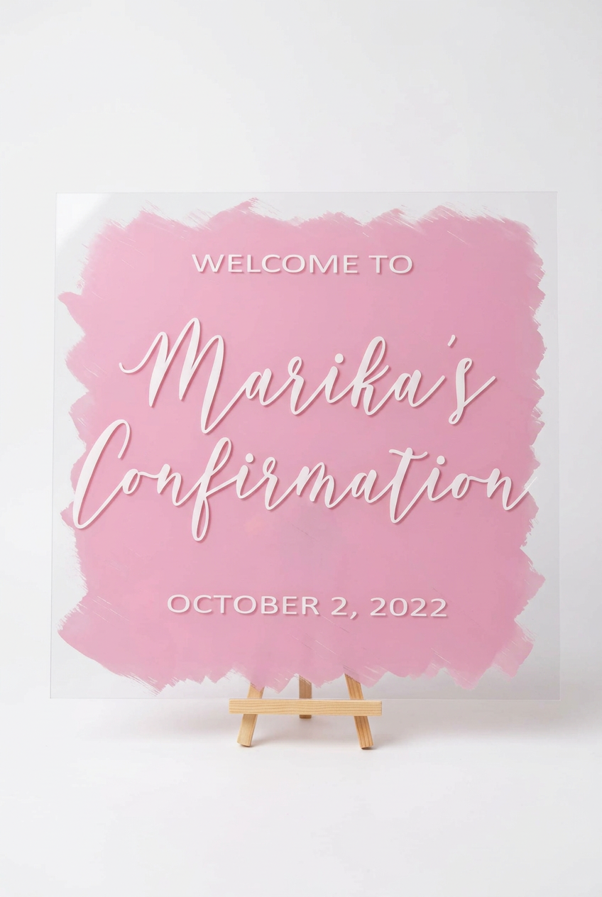 30x30 Welcome Acrylic Sign