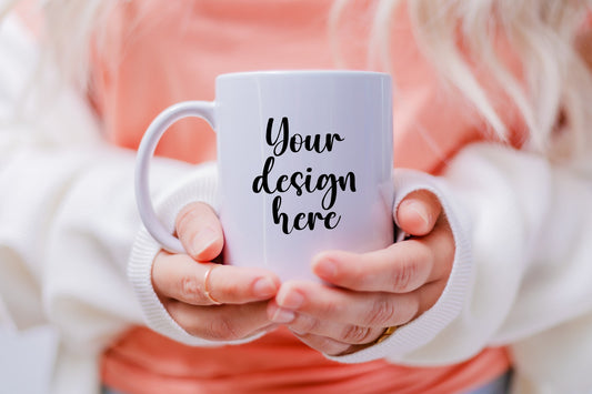 Personalized White Mug Using Your Own Design